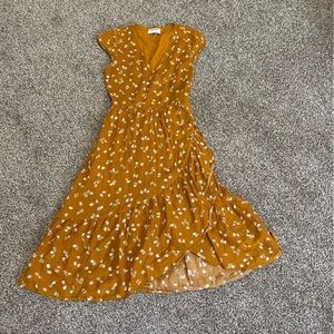 Yellow/Orange midi dress